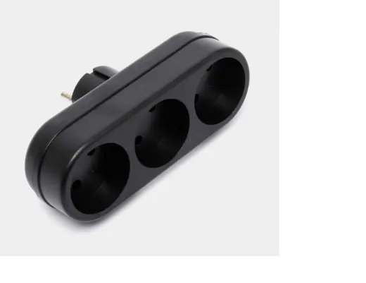 Сетевой разветвитель 3 гн. б/з, 6А, 3L черный, в индивидуальной упаковке 3L чёр. И.У.