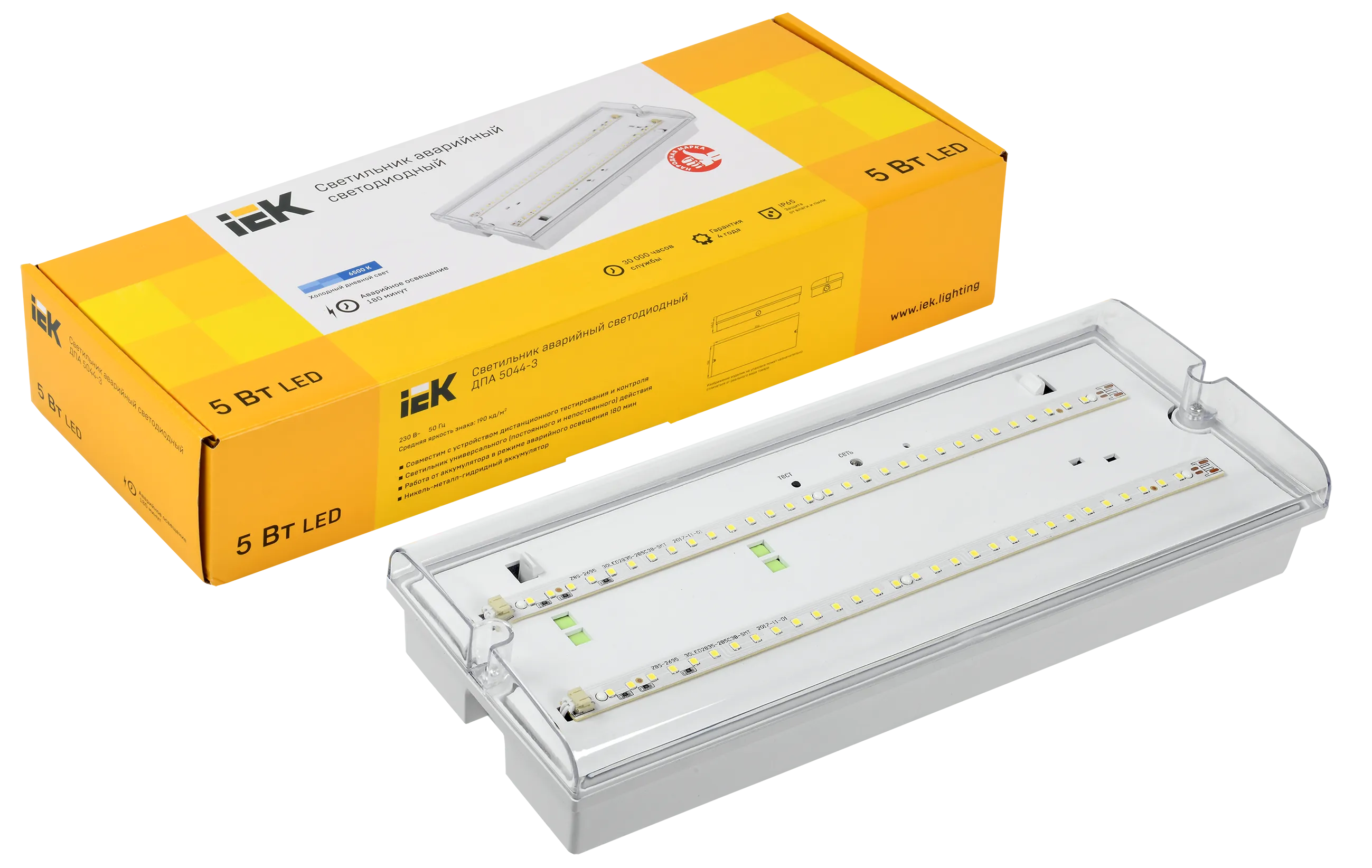 LIGHTING Светильник аварийный ДПА 5044-3 постоянного/непостоянного действия совместим с УДТУ 3ч IP65 IEK - Фото 3