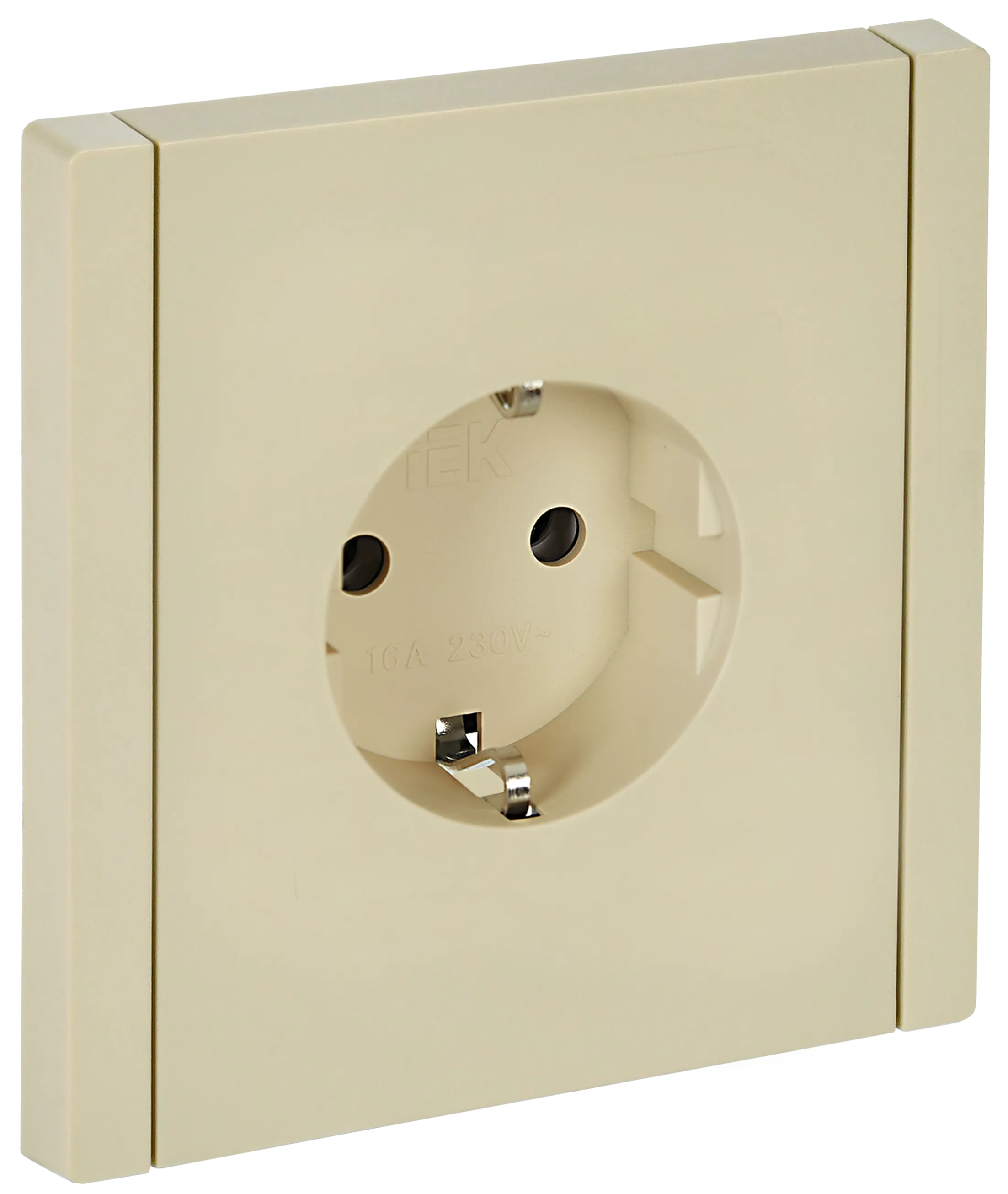 FORTE&PIANO Розетка 1-местная с заземлением без защитных шторок винтовое крепление 16А FP416 ваниль IEK