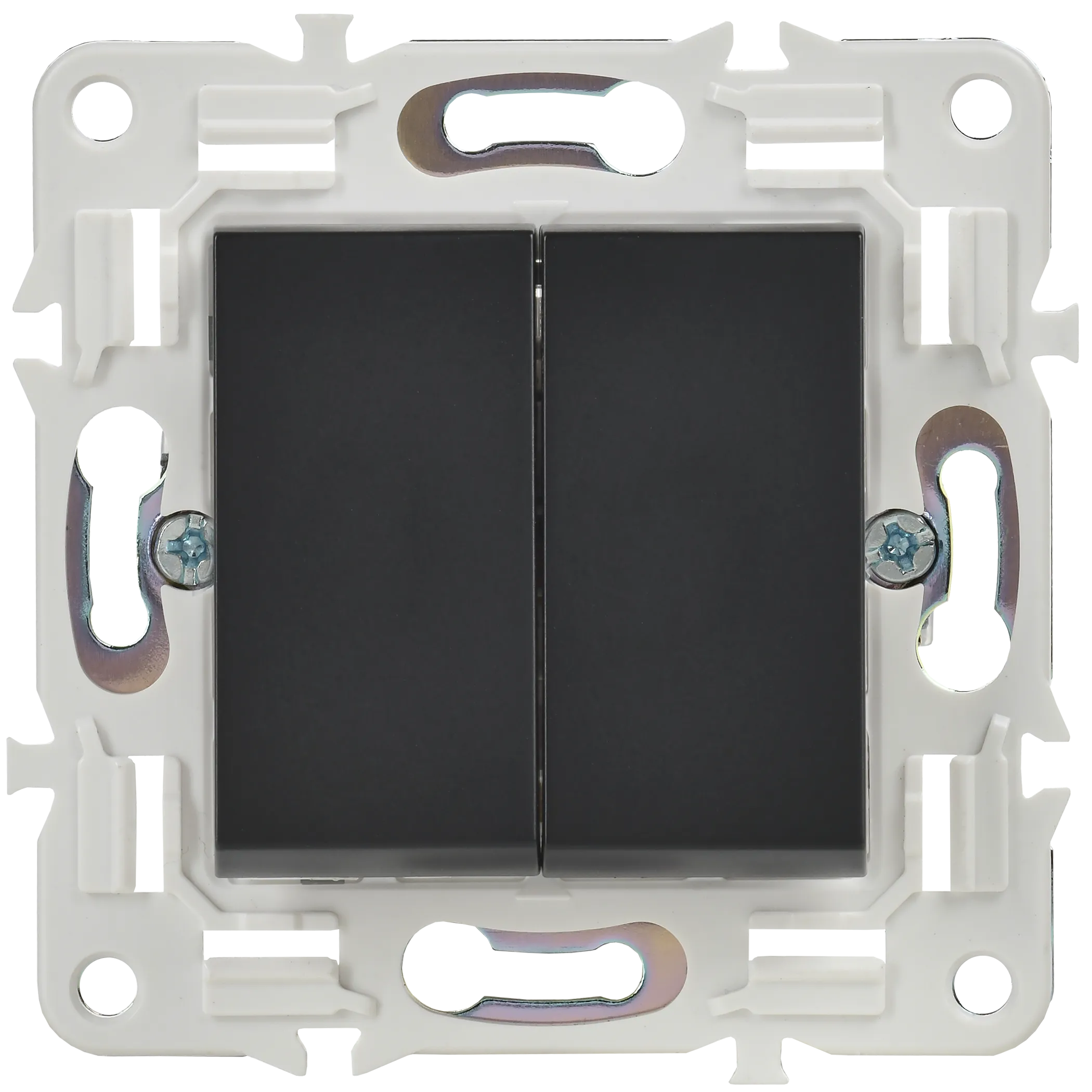 SKANDY Выключатель 2-клавишный проходной 10А SK-V05Bl черный IEK - Фото 6