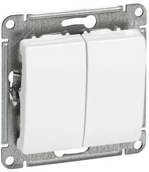 Выключатель 2-кл. СП Glossa 10А IP20 (сх. 5) 10AX механизм бел. SE GSL000151