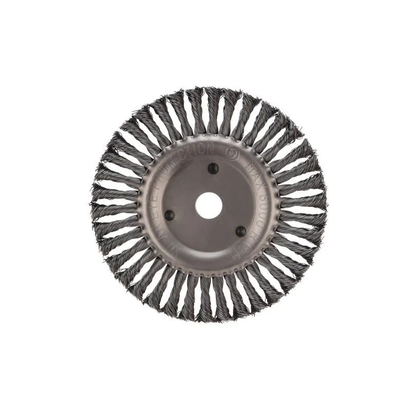 Щетка дисковая для УШМ, крученая стальная проволока, 200мм, отв. 22,23мм KRANZ KR-91-1247