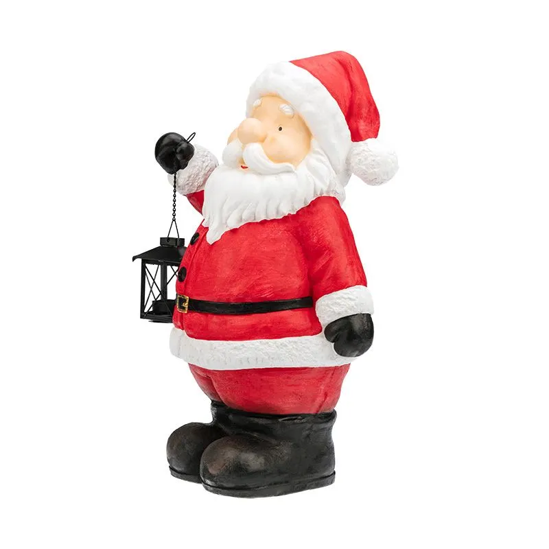 Керамическая фигурка Дед Мороз с фонарем 29х21х46,5 см - Фото 5