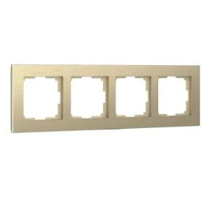 Рамка на 4 поста Aluminium (шампань) Werkel W0041711