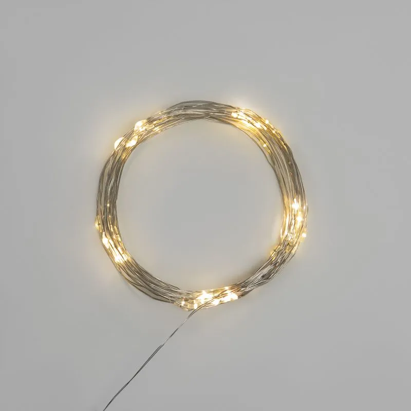 Гирлянда светодиодная Роса 5 м, 50LED, ТЕПЛЫЙ БЕЛЫЙ, IP20, USB NEON-NIGHT