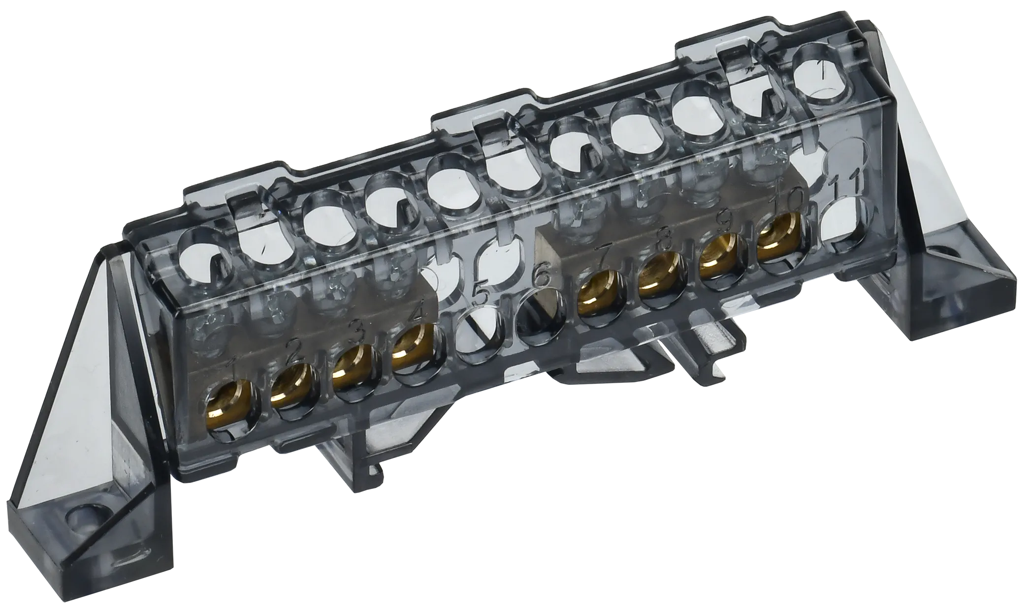 TEKFOR Шина N "ноль" в комбинированном DIN-изоляторе "Стойка" 6х9-(4+4)-Ч IEK