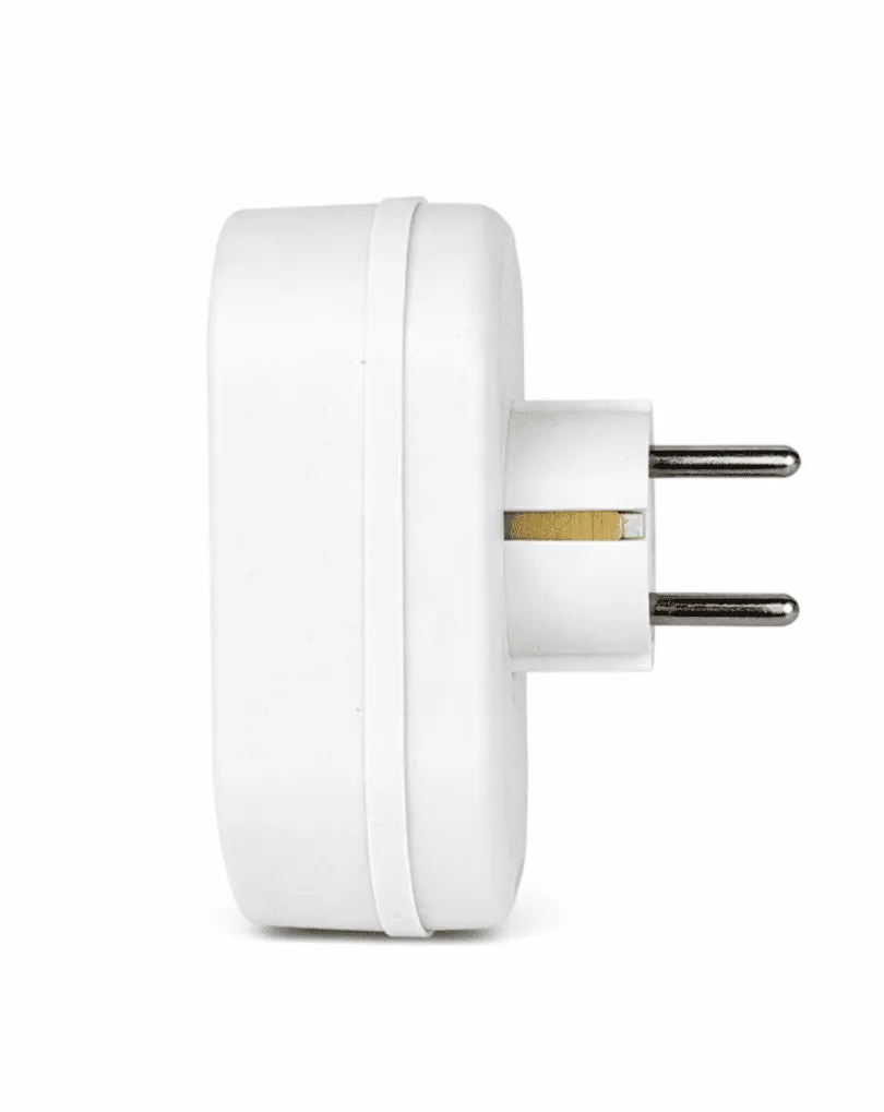 Разветвитель электрический 2 розетки с заземлением, 16А, белый DEKRON - Фото 3