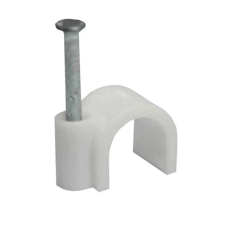 Крепеж кабеля круглый 9мм, белый (50 шт/уп) REXANT 07-4009