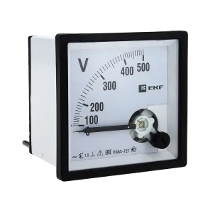 VMA-721 аналоговый на панель (72х72) квадратный вырез 500В прямое подкл. EKF PROxima vma-721-500