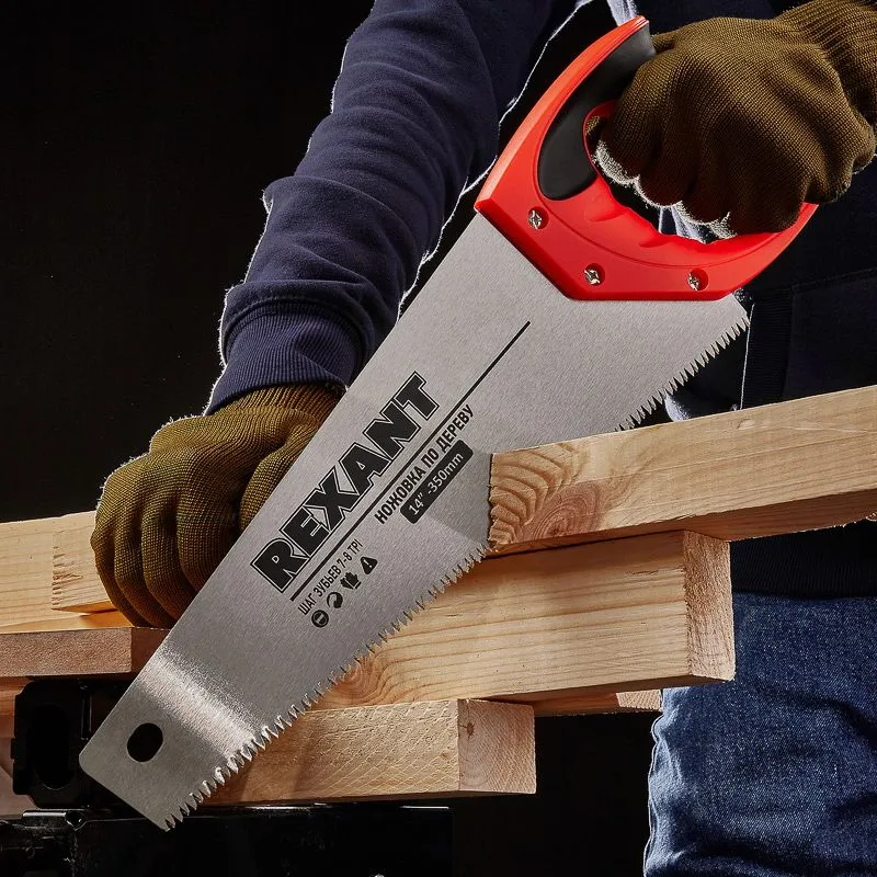 Ножовка по дереву Зубец 350мм, 7-8 TPI, каленый зуб 2D, двухкомпонентная рукоятка REXANT - Фото 2