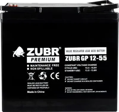 Аккумуляторная батарея ZUBR GP 12-55Ah ZUBR GP 12-55Ah