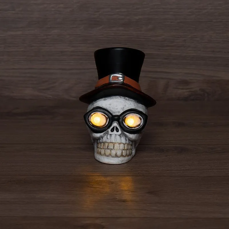 Керамическая фигурка Череп в шляпе 13,2х10,3х14,3 см 505-021