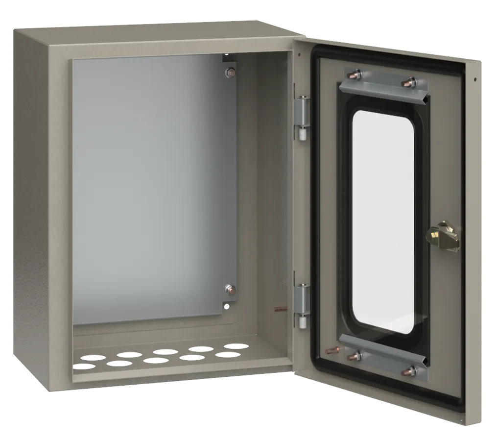 Корпус металлический ЩМП-1-0 (395х310х220мм) У2 IP54 прозрачная дверь IEK