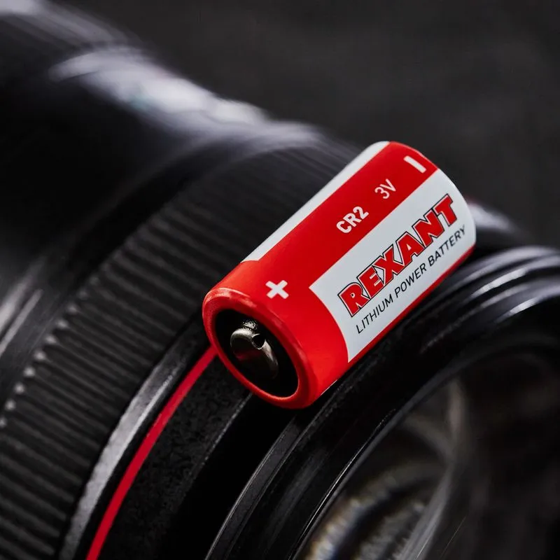 Батарейка литиевая CR2, 3В, 1 шт, блистер REXANT - Фото 2