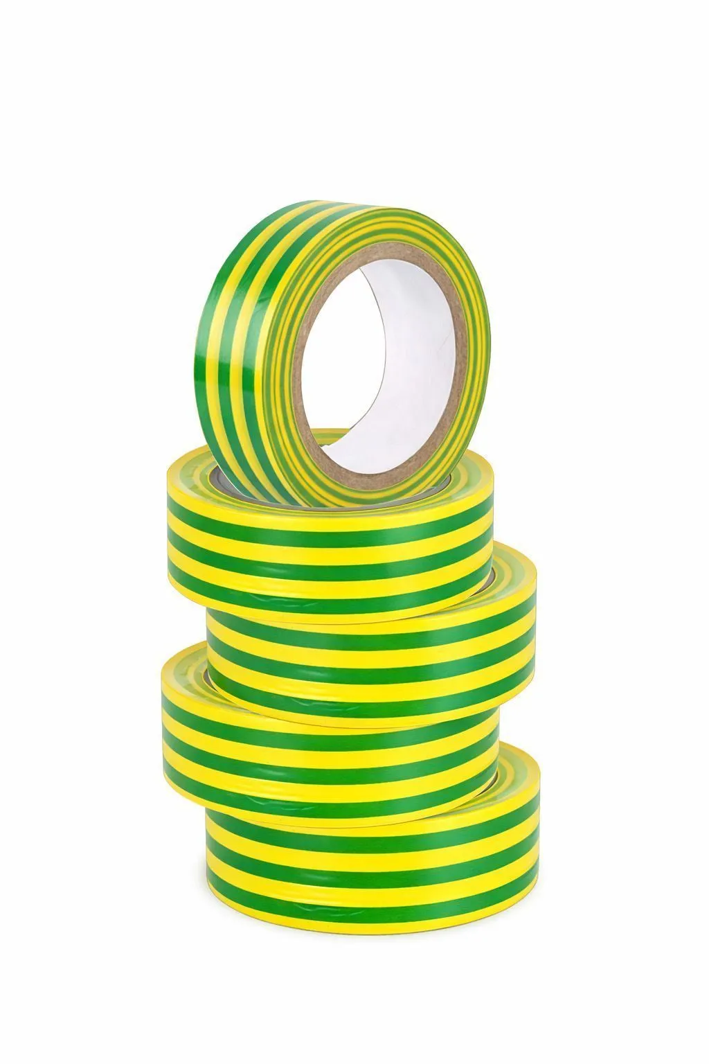 Изолента ПВХ 0,18х19мм, 20м профессиональная желто-зеленая (5шт/уп) DEKRON