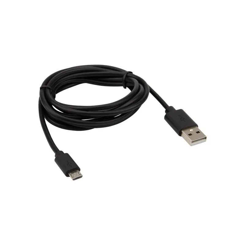 Кабель USB-A – micro USB, 1А, 1,8м, ПВХ, черный REXANT 18-1164-2