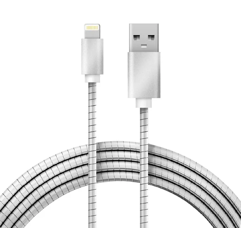 Кабель USB-A – Lightning для Apple, 2,4А, 1м, в металлической оплетке REXANT