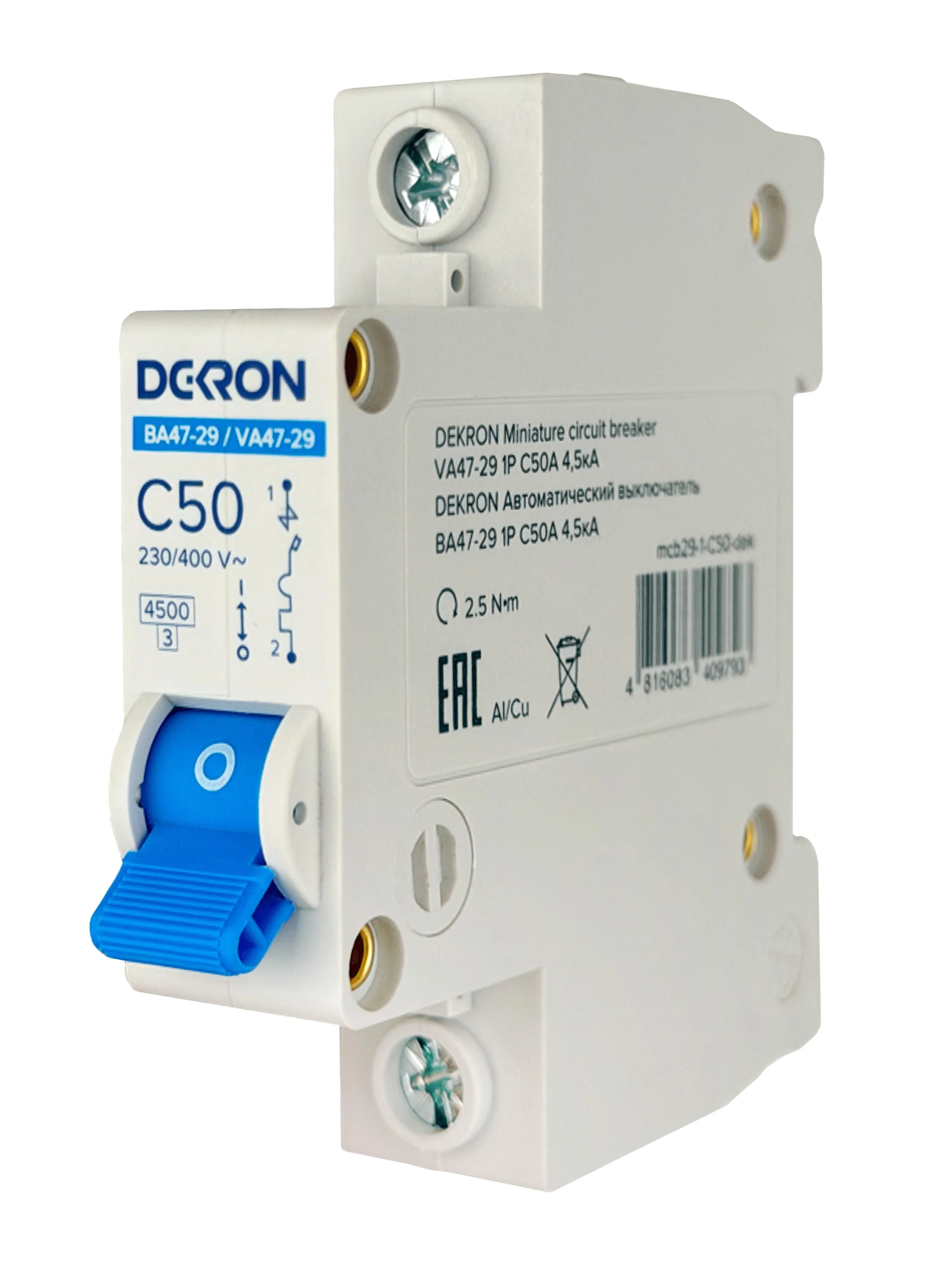 Автоматический выключатель ВА47-29 1P С50A 4,5кА - Фото 2