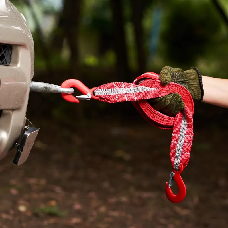 Трос буксировочный со светоотражающей лентой, 5т, 4м, с двумя крюками, в чехле REXANT - Фото 2