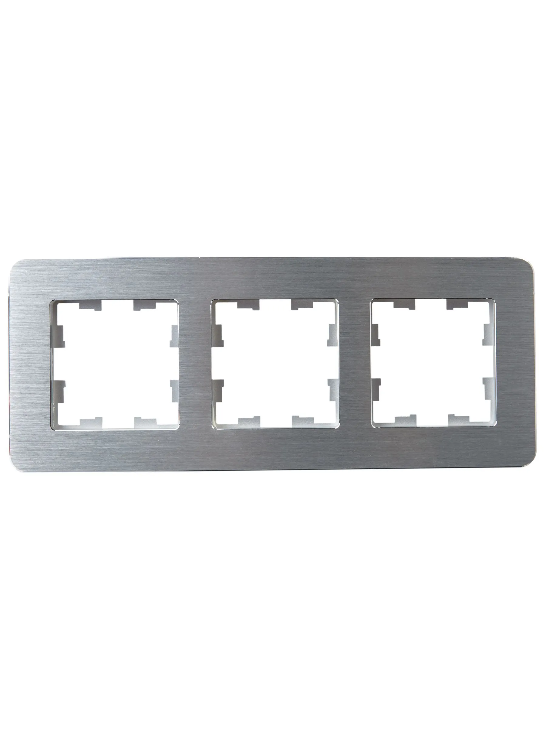 BRITE Рамка 3-местная РУ-3-1-Бр металл алюминий RE AL IEK - Фото 6