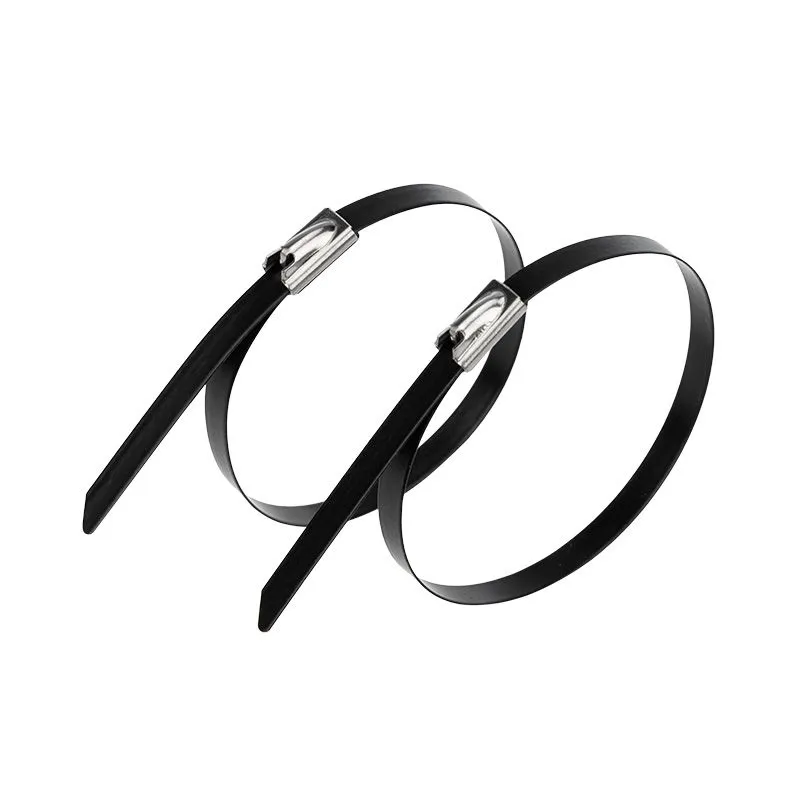 Стяжка кабельная стальная (304) с полимерным покрытием 200x4,6мм (50 шт/уп) REXANT