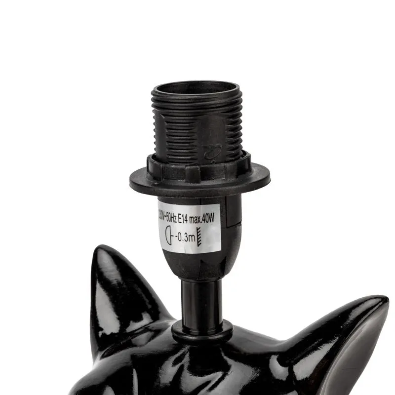 Светильник декоративный настольный МОБИ "Бульдог", с цоколем Е14, 40Вт, цвет черный REXANT - Фото 5