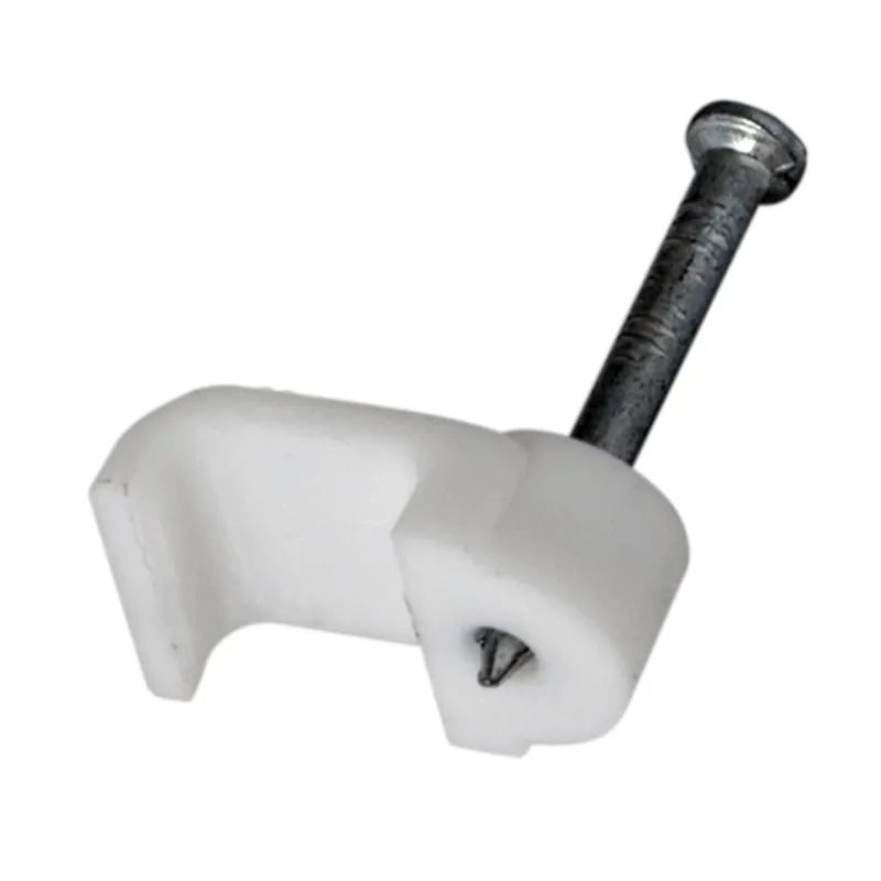 Крепеж кабеля плоский 8х3 мм, белый (20 шт/уп) REXANT