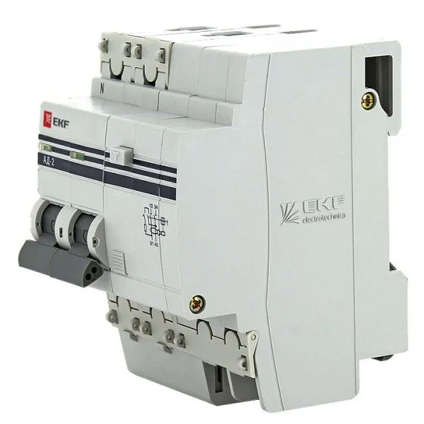 Диф. автомат 2Р S 40А 100мА тип АС х-ка C эл. 4,5кА АД-2 EKF - Фото 6