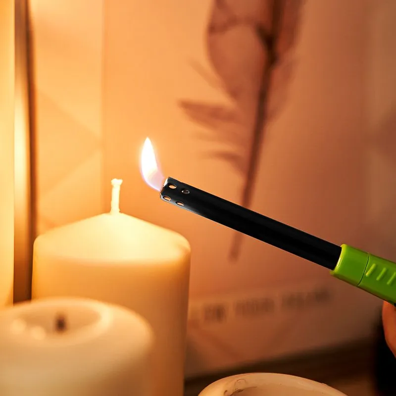 Бытовая газовая пьезозажигалка с классическим пламенем многоразовая (1 шт.) зеленая СК-306 СОКОЛ - Фото 3