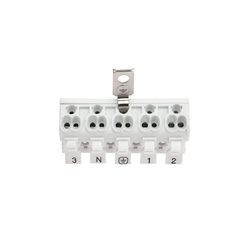 Клемма пружинная соединительная КСП 5-полюсная с заземлением и с монтажными ножками (50 шт./уп.) REXANT - Фото 4