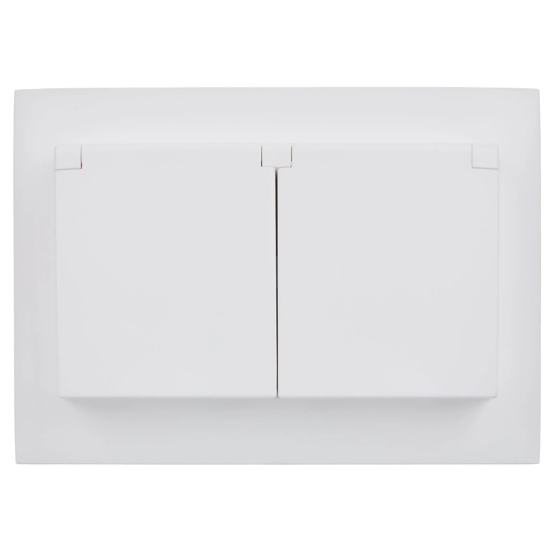 SKANDY Розетка 2-местная и крышкой 16А в сборе IP44 SK-R12W арктический белый IEK для электромонтажа - Фото 4