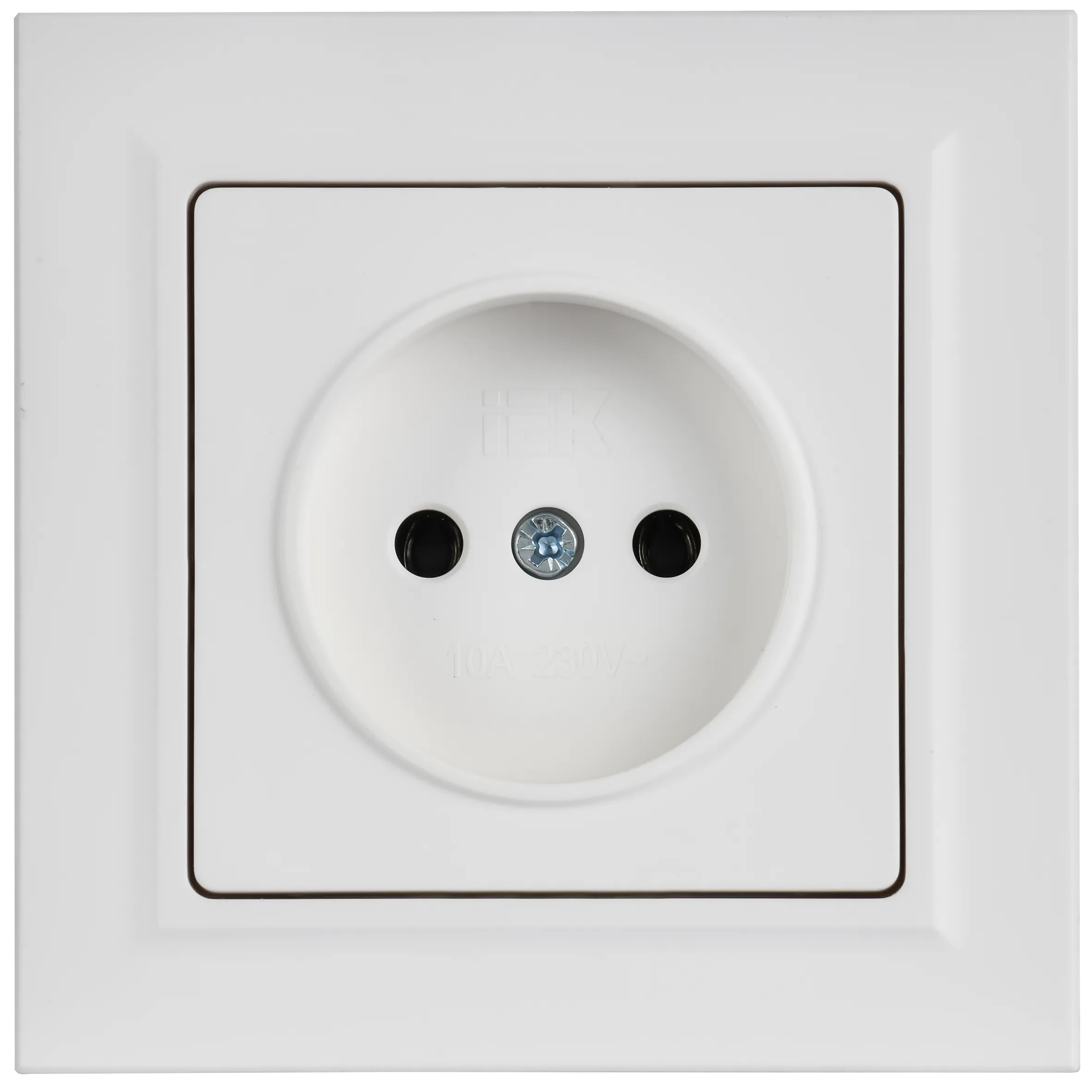 BRITE Розетка 1-местная без заземления без защитных шторок 10А в сборе РСР10-1-0-БрАБ арктический белый IEK - Фото 4