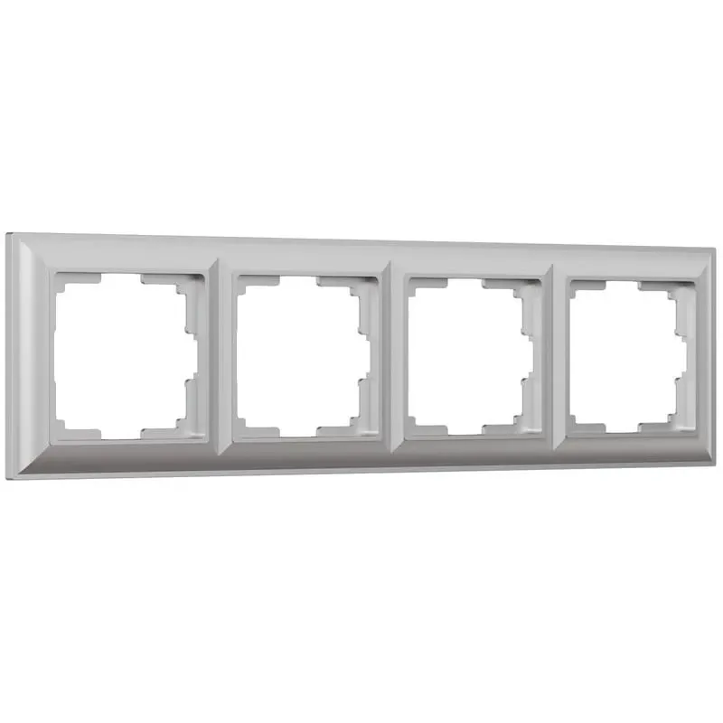 Рамка на 4 поста Fiore (серебряный) Werkel