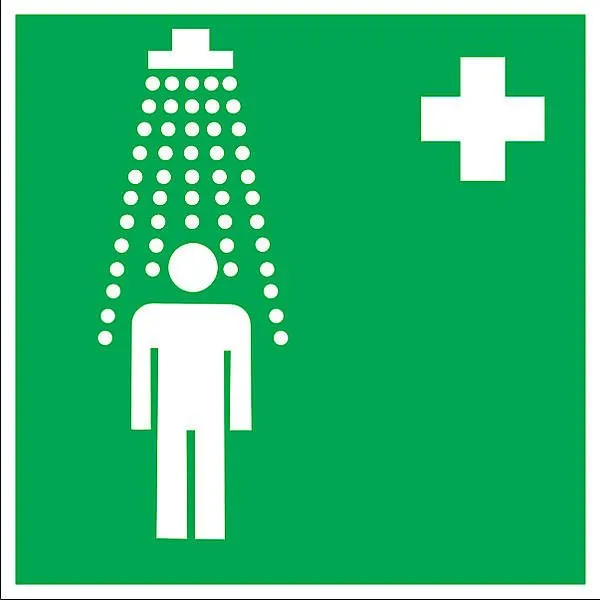 Знак наклейка EC03 "Пункт приема гигиенических процедур (душевые)" (200x200) EKF