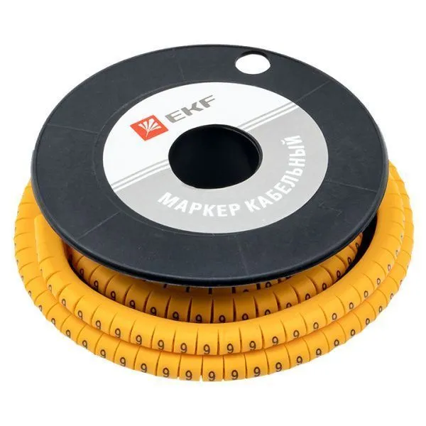 Маркер кабельный 2,5 мм2 "9" (1000 шт.) (ЕС-1) EKF - Фото 6