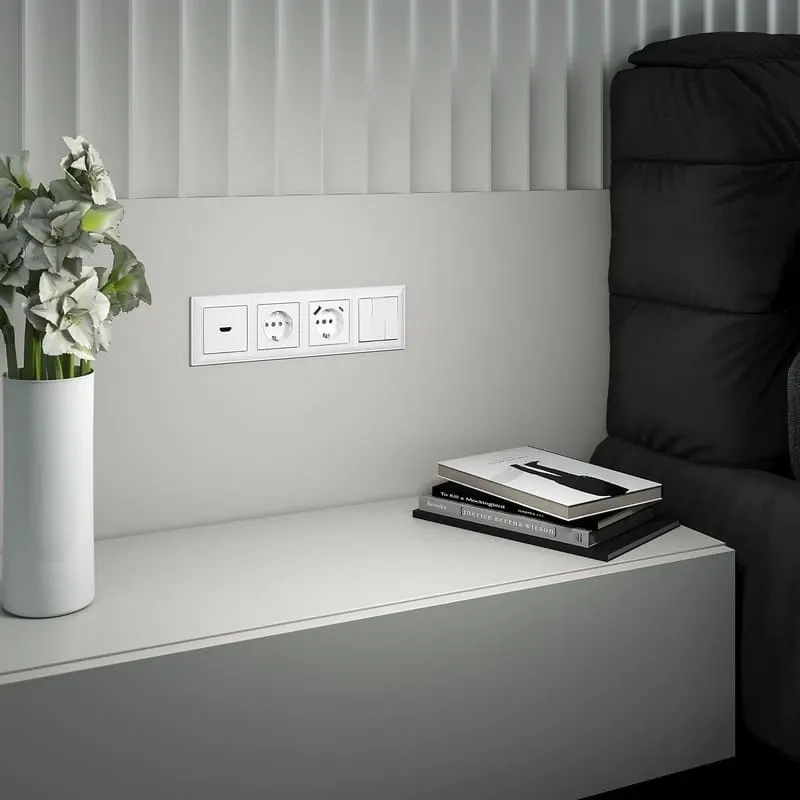 Выключатель трехклавишный (белый) Werkel - Фото 6