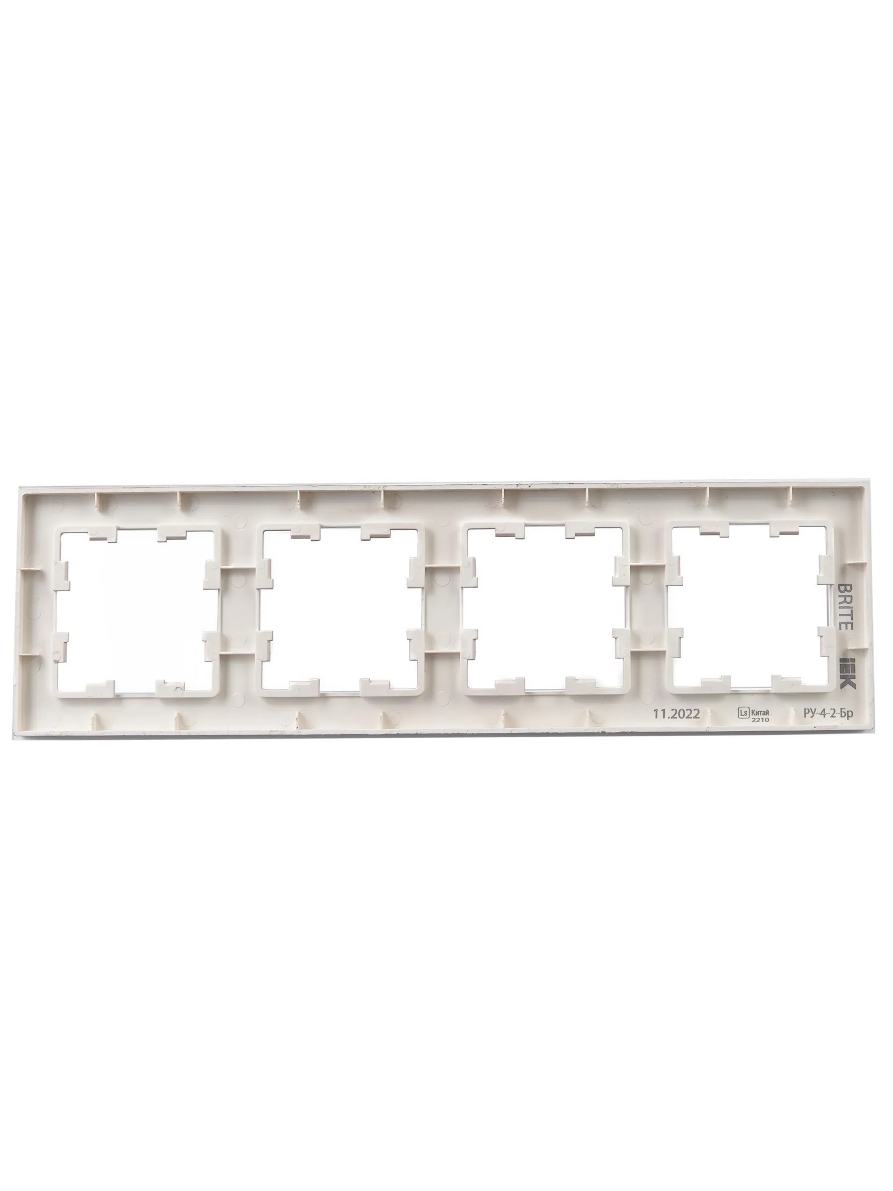 BRITE Рамка 4-местная РУ-4-2-Бр стекло розовый матовый IEK - Фото 5