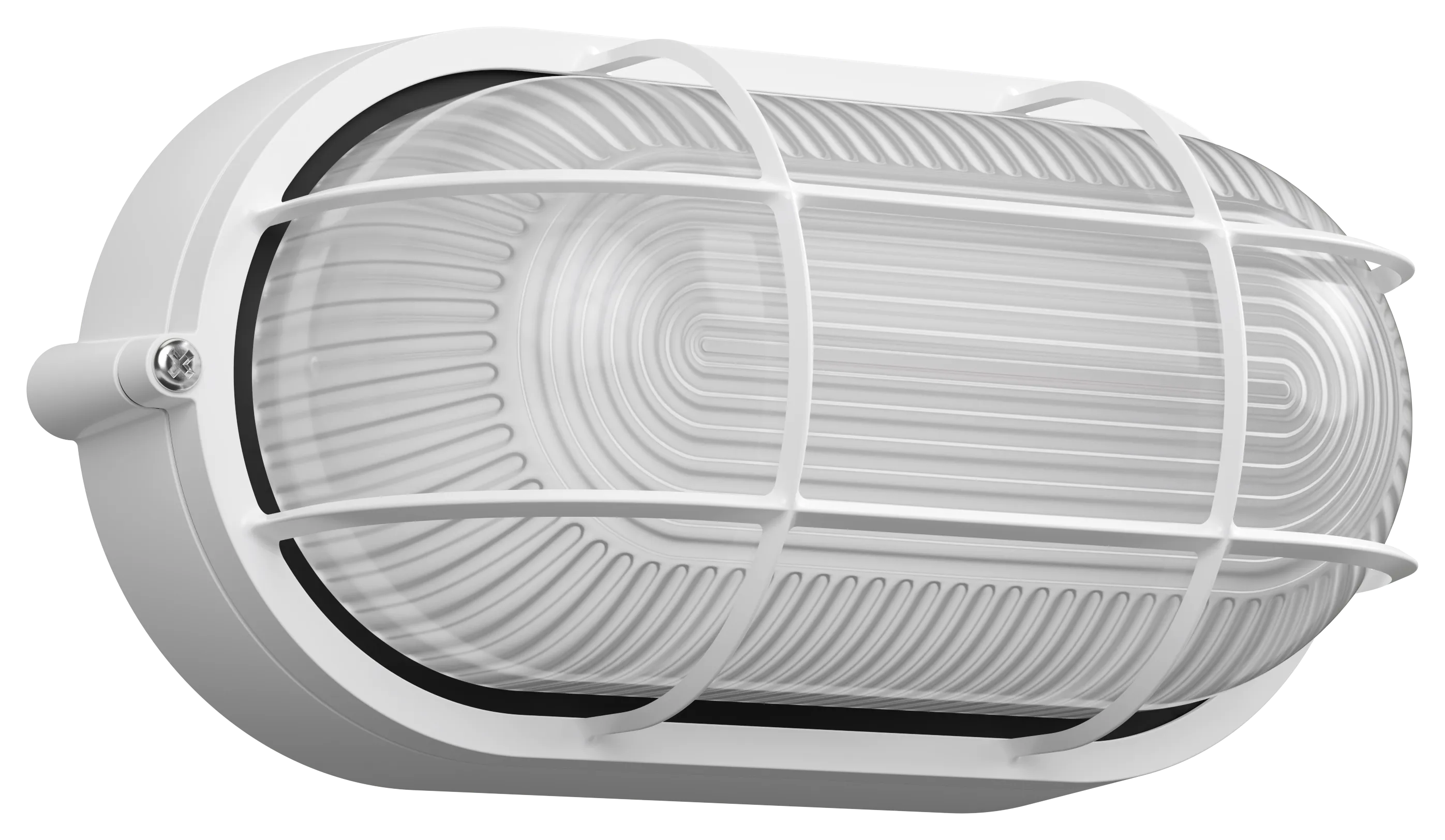 Светильник НПП1402 овал с решеткой 60Вт IP54 белый IEK LNPP0-1402-1-060-K01