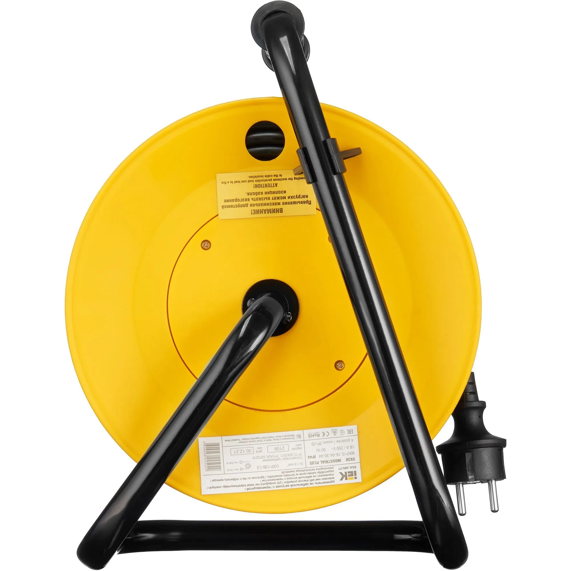 Катушка УК30 4 места IP44 с заземлением с термозащитой 3х1,5мм2 "Industrial plus" 30м IEK - Фото 4