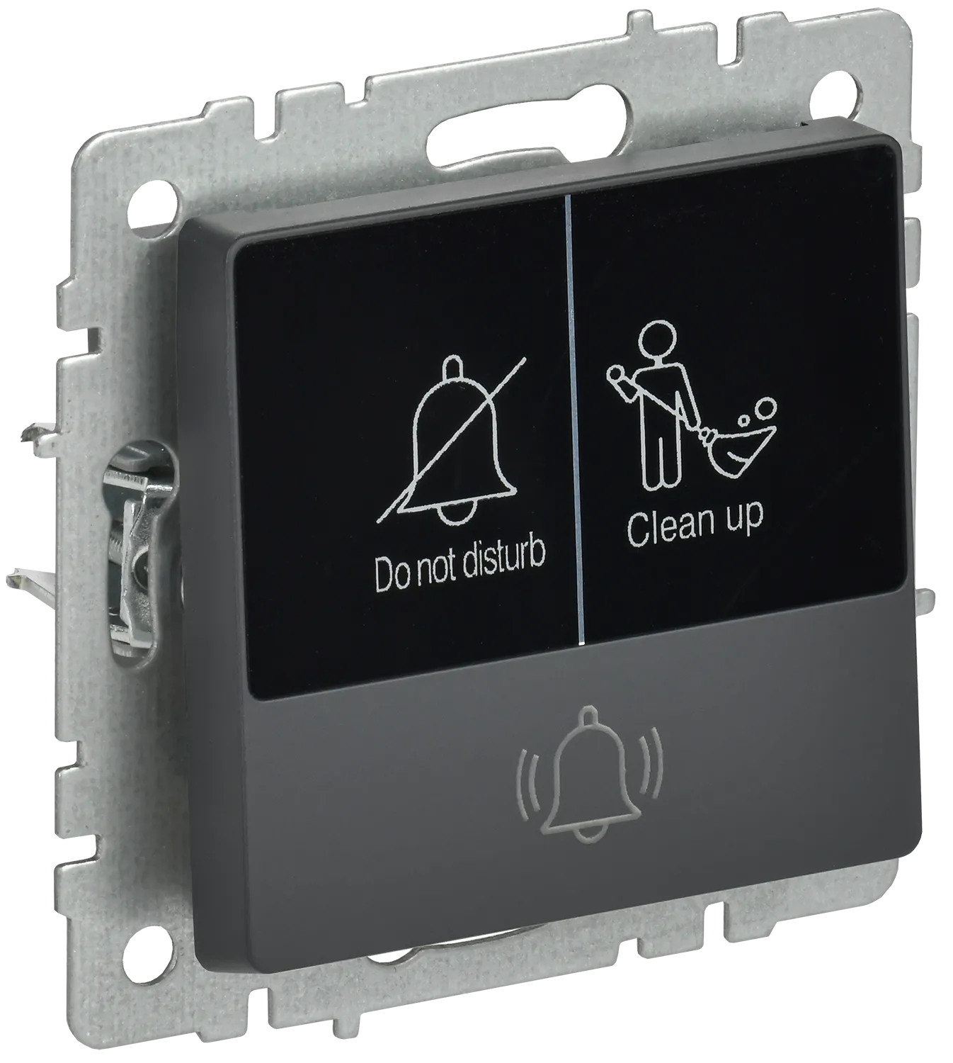 BRITE Кнопка звонка с индикацией для отелей 10А ВС10-1-9-БрГ графит IEK