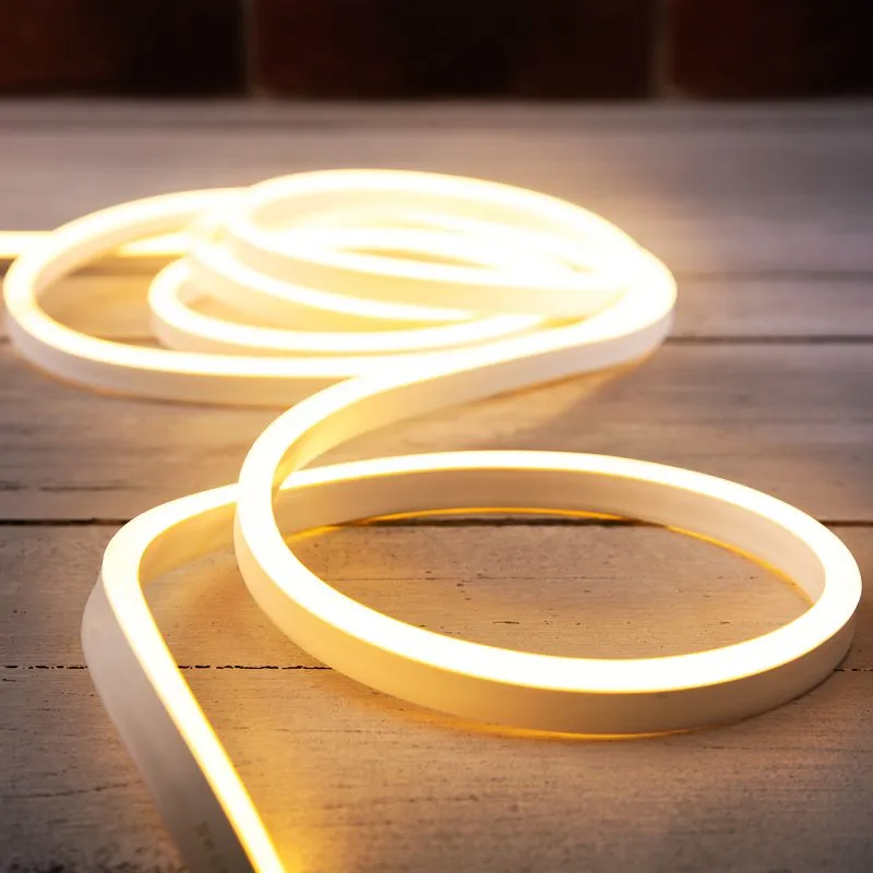 Гибкий неон LED SMD 8х16 мм, односторонний, теплый белый, 120 LED/м, 5 м