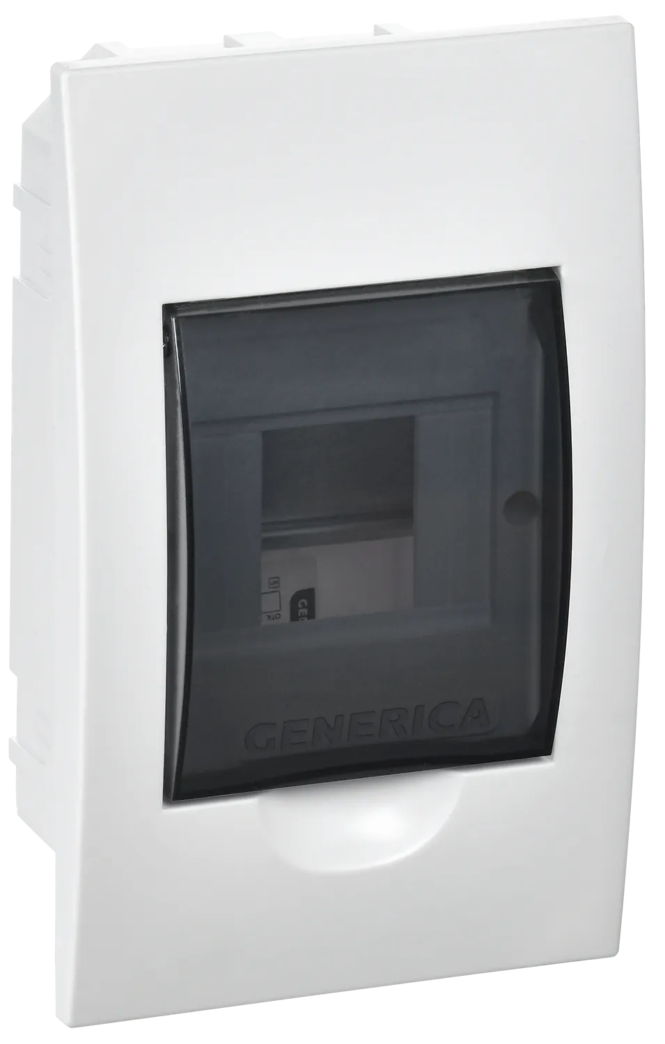 Корпус пластиковый ЩРВ-П-4 черная прозрачная дверь IP41 GENERICA MKP12-V-04-41-G
