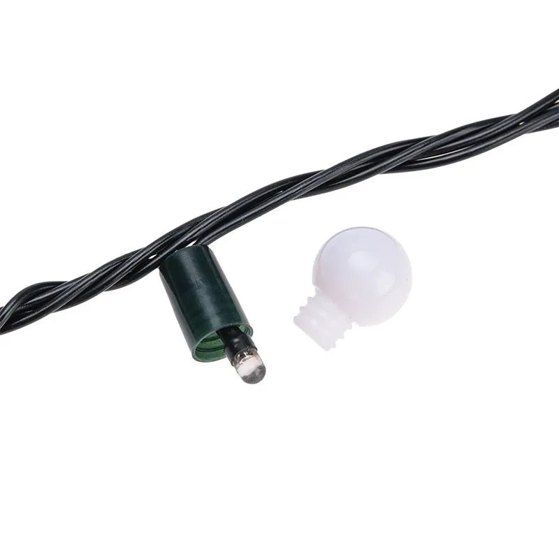 Гирлянда Мультишарики 20м, 200LED, диаметр 15мм, IP44, зеленый провод, свечение мульти (RG/RB), мигание, 230В NEON-NIGHT - Фото 4