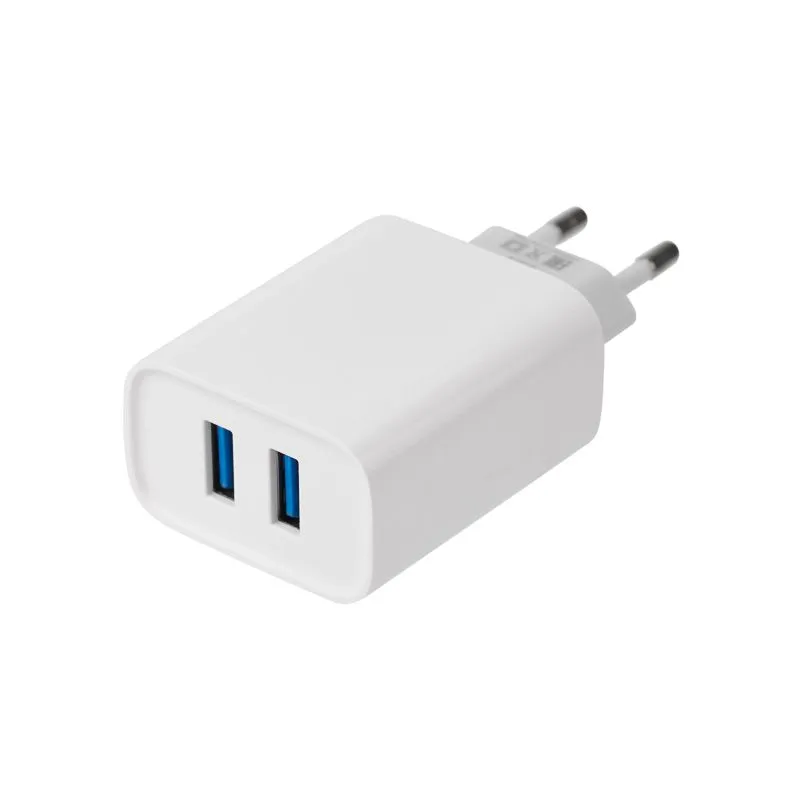 Сетевое зарядное устройство для iPhone/iPad REXANT 2 x USB, 5V, 2.4 A, белое