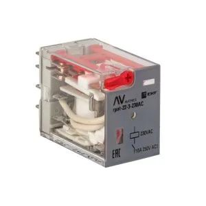 Реле промежуточное с кнопкой и мех. Индикацией RPAt 22/3 10A 230В AC EKF 