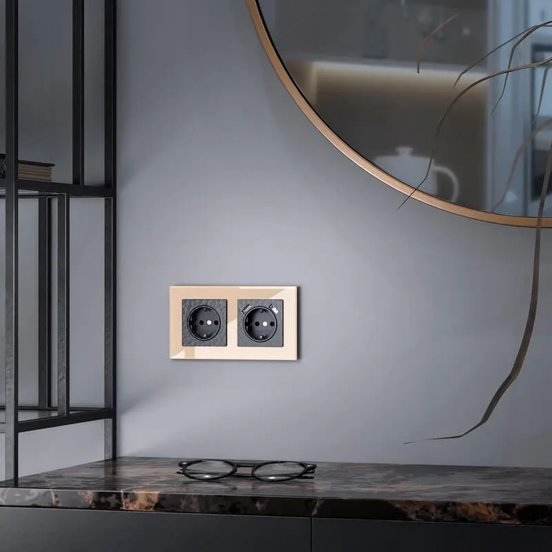 Розетка с заземлением и шторками (hammer черный) Werkel - Фото 7