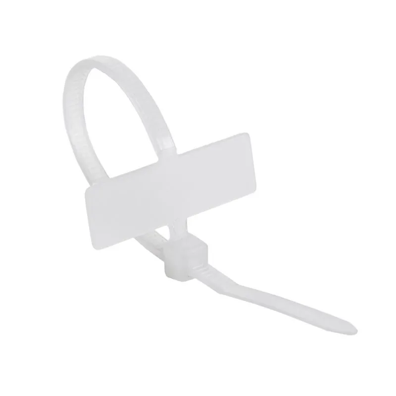 Хомут под маркер нейлоновый 100x2,5мм белый (100 шт/уп) REXANT 07-0106