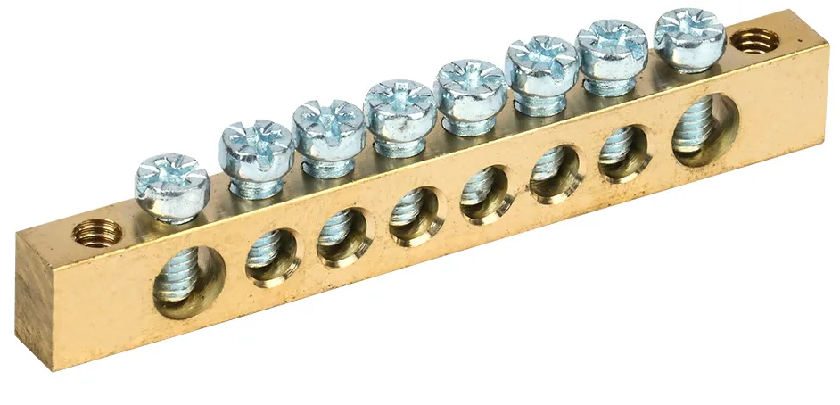 Шина PEN "земля-ноль" 6х9мм 8/2 (8групп/крепеж по краям) DEKRON