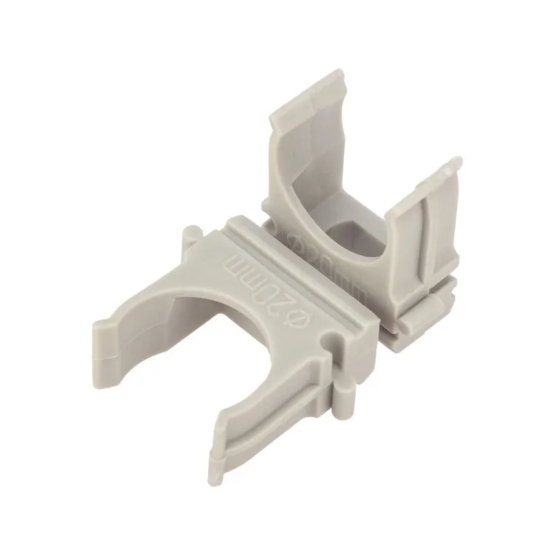 Крепеж-клипса для трубы ø20мм серая (10 шт/уп) REXANT 28-0120-4