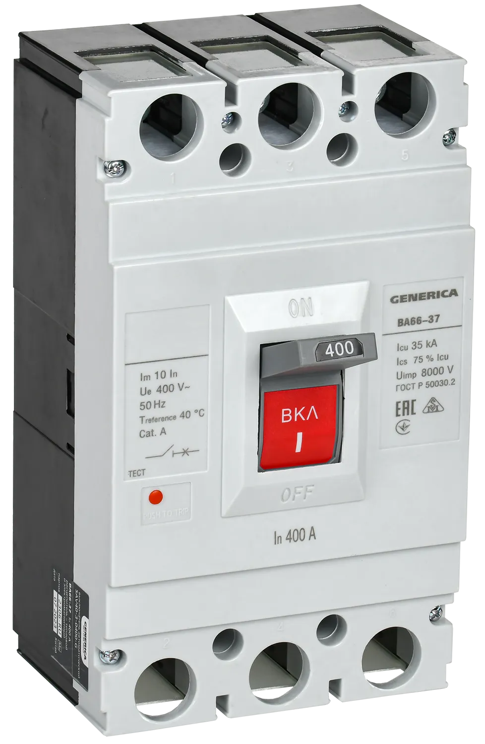 Выключатель автоматический ВА66-37 3Р 400А 35кА GENERICA